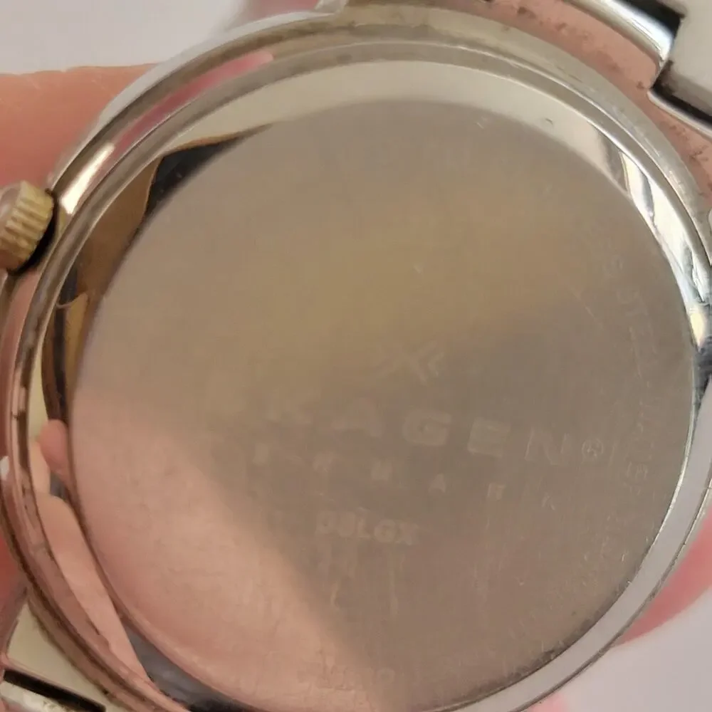 Skagen Womens Watch White Dial Silver Case Stainless Bracelet Quartz Analog